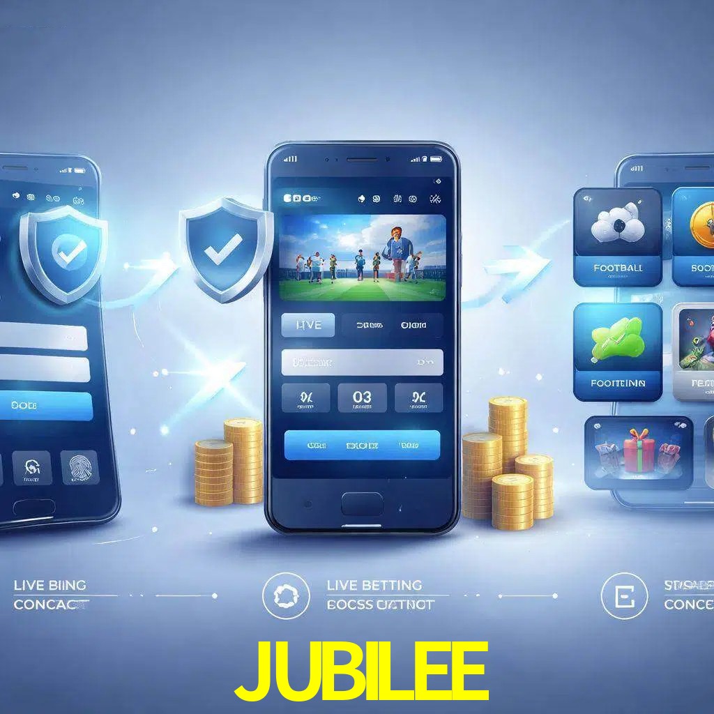 Pasos de acceso a la app JUBILEE en pantalla de teléfono móvil